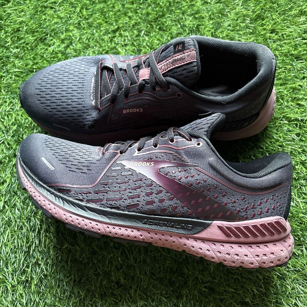 Brooks Adrenaline GTS 21 1203291B050 Black/Plum Running Sneakers Womens Size 9.5